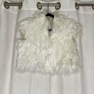 Xhilaration White Faux Fur Vest